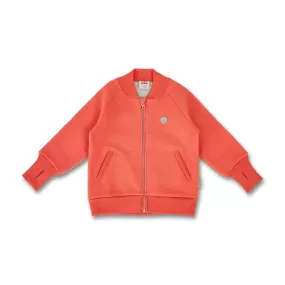 Kids Boiled Wool Bomber Jacket coral