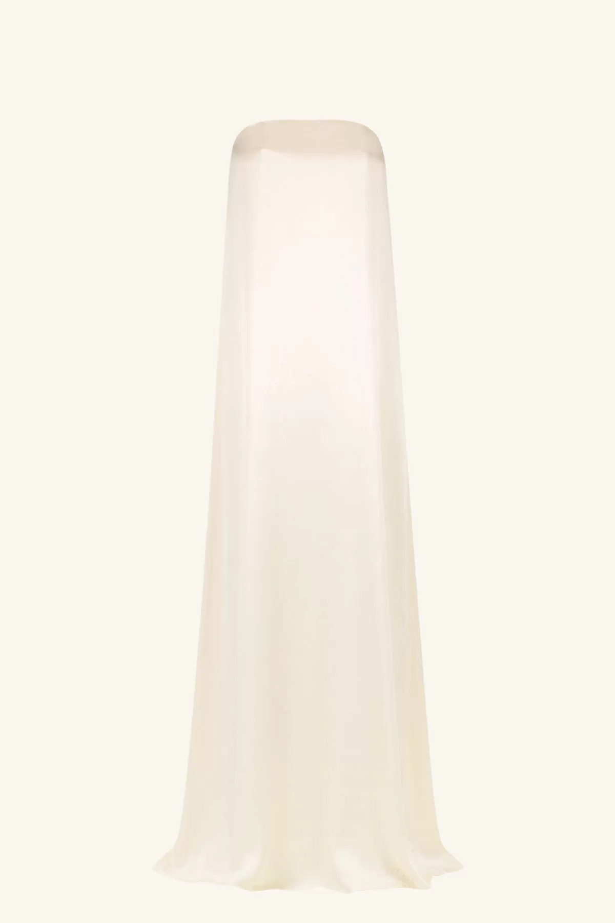 LA LUNE STRAPLESS COLUMN MAXI DRESS - CREAM