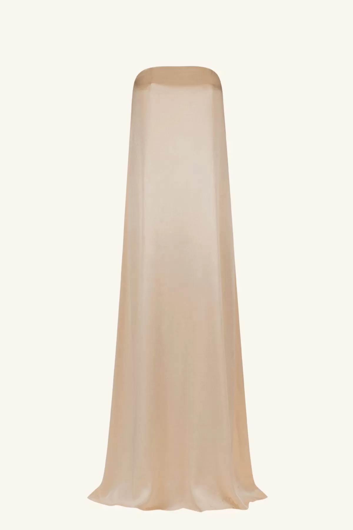 LA LUNE STRAPLESS COLUMN MAXI DRESS - GOLD