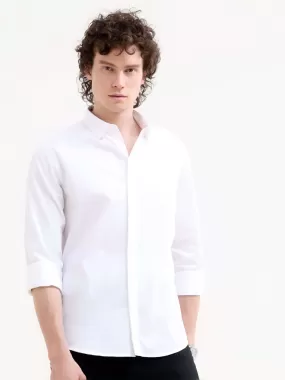 Layerr dusky white solid shirt