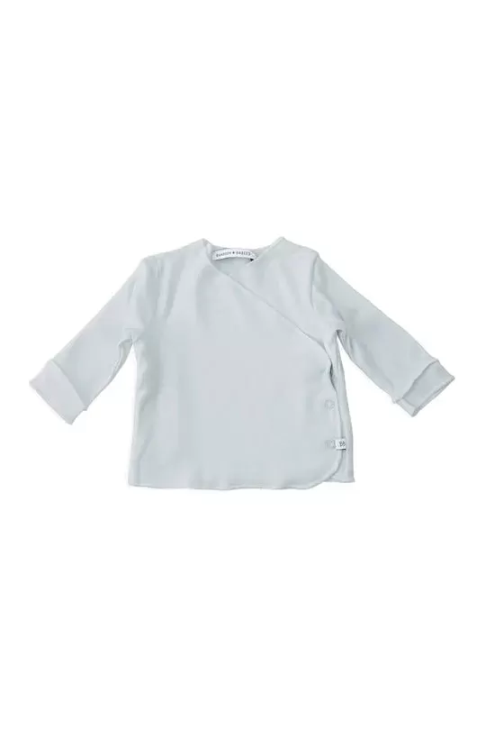 Long Sleeves Crossed Shirt - Light blue