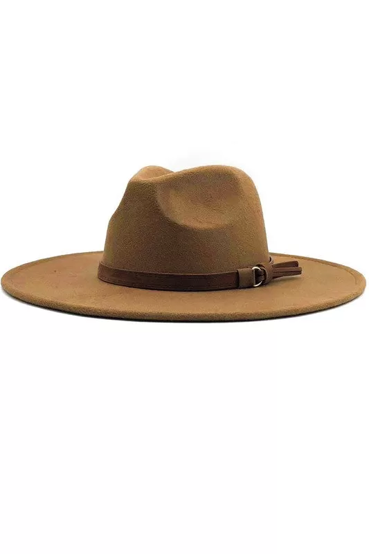 Lux Wide Brim Panama Hat- Caramel