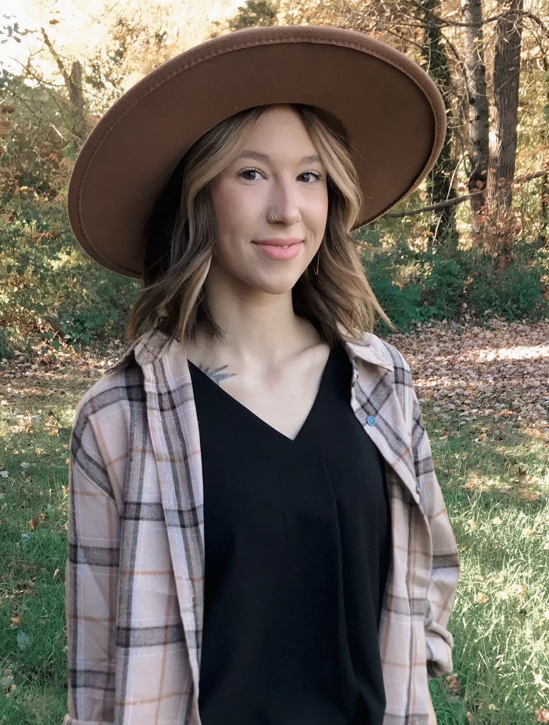 Lux Wide Brim Panama Hat- Caramel