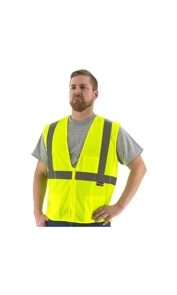 Majestic 75-3201 Hi-Vis Mesh Vest ANSI 2 R