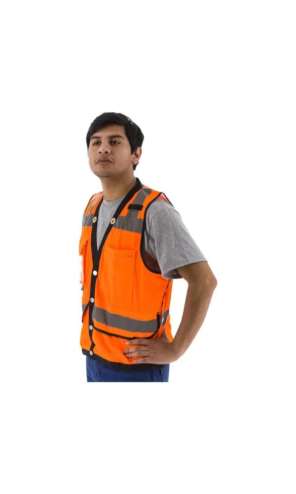 Majestic 75-3208 Hi-Vis Heavy Duty Mesh Vest, ANSI 2 R