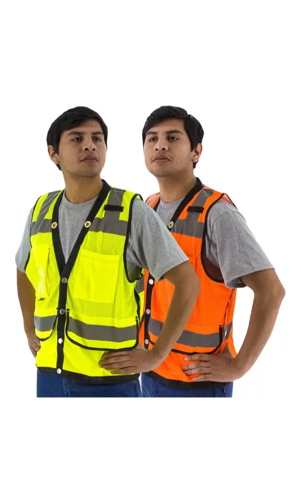 Majestic 75-3208 Hi-Vis Heavy Duty Mesh Vest, ANSI 2 R