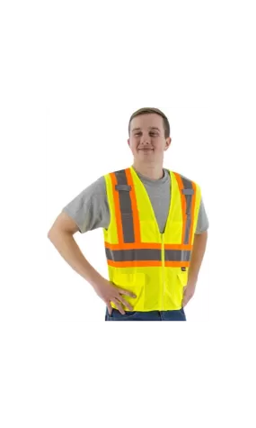 Majestic 75-3209 Hi-Vis Mesh Vest DOT Striping ANSI 2 R