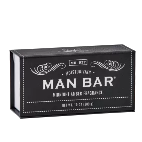 Man Bar Midnight Amber Hydrating Soap Bar - 10oz, Energizing Citrus with Sensual Amber