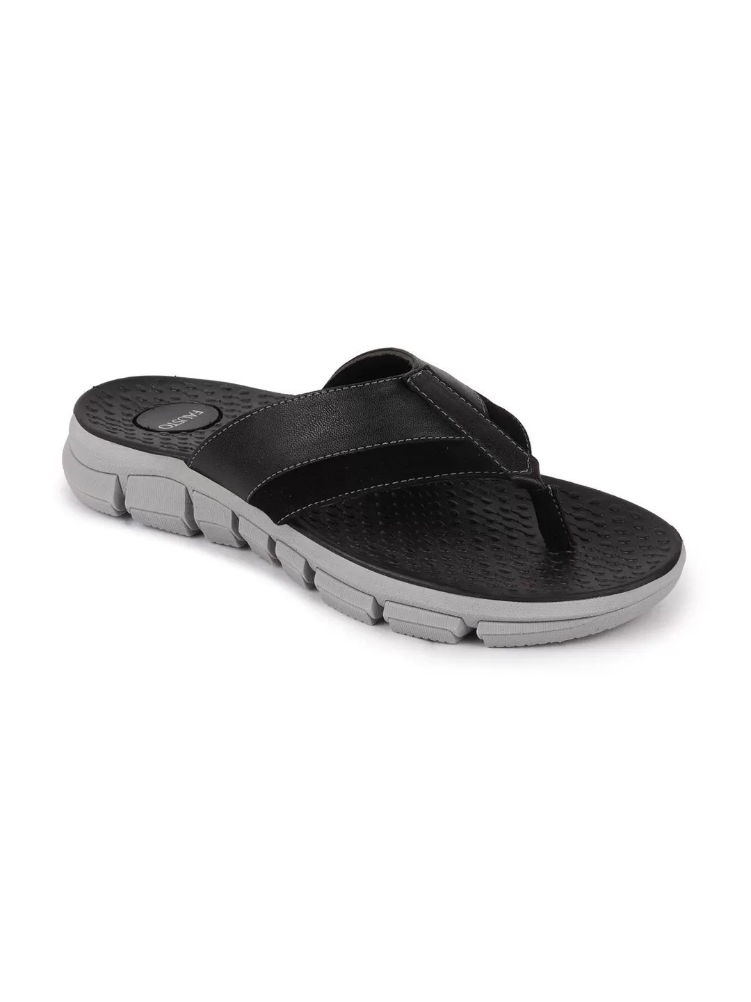 Men Black Casual Flexible Phylon Sole Slippers