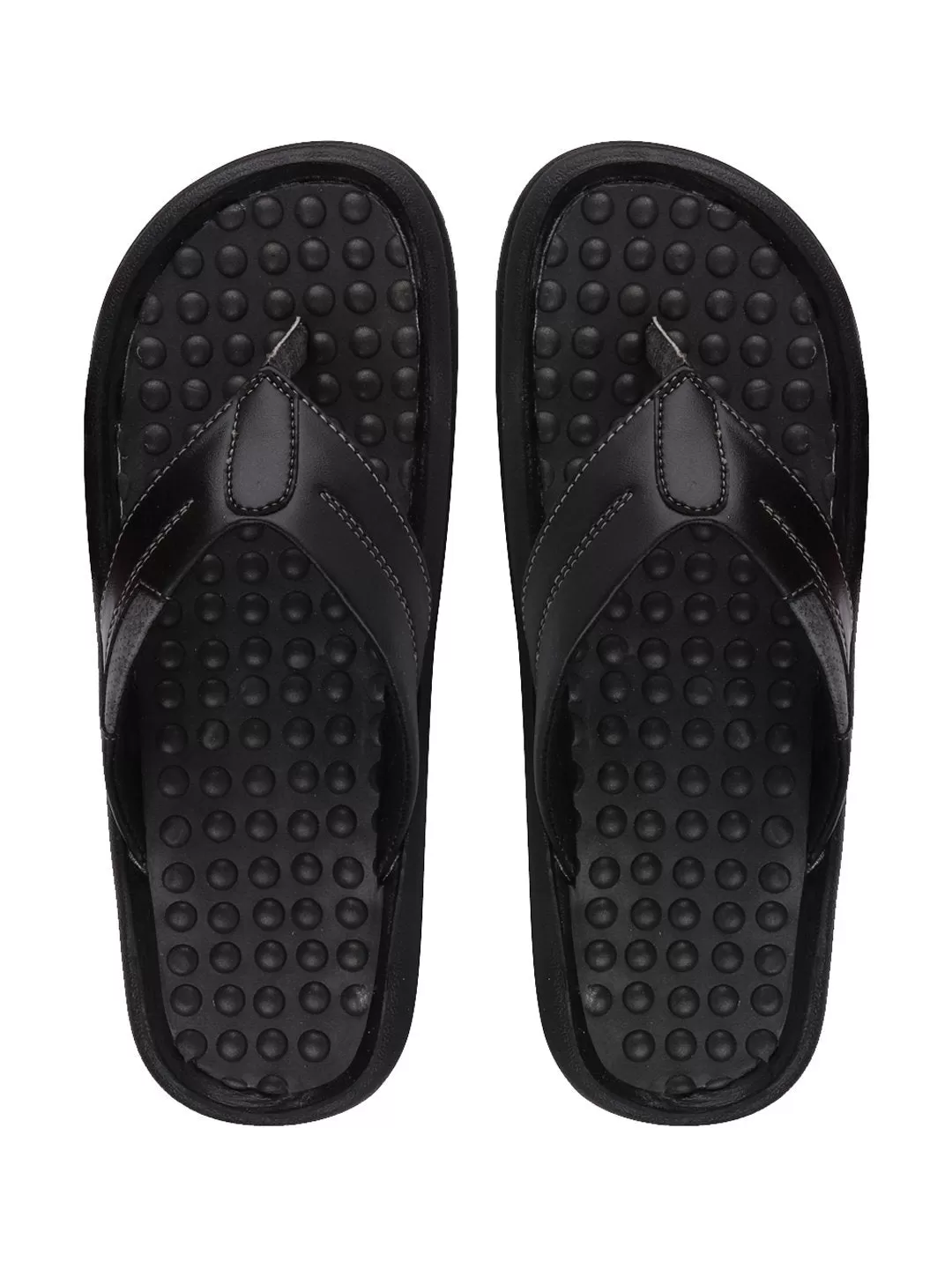 Men Black Casual Slip-On Slippers