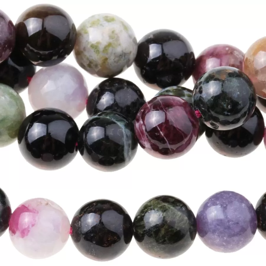 Multi Tourmaline 8mm Round - 15-16 Inch