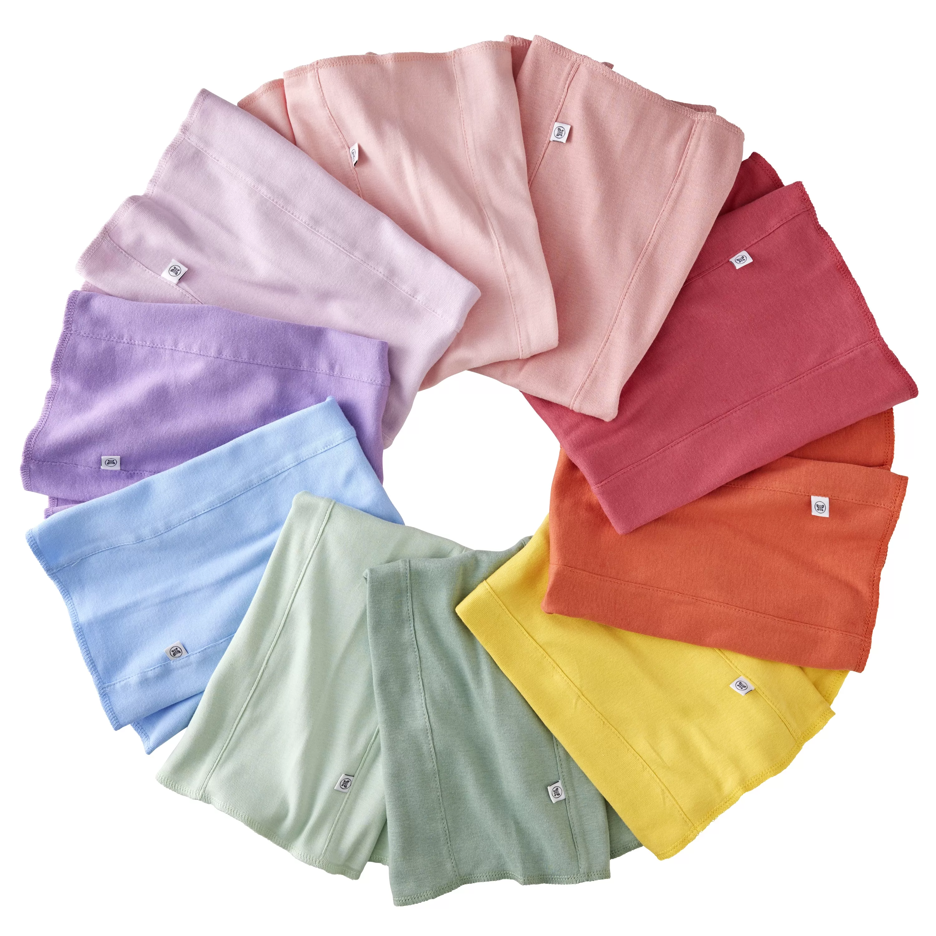 Multipack Organic Cotton Knit Tri-fold Burp Cloths