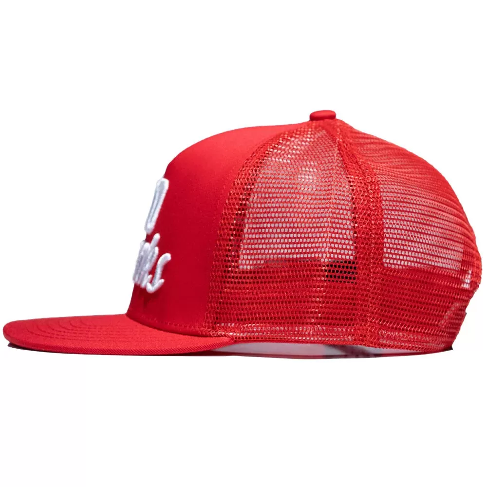 No Shanks Red Trucker SnapBack Golf Hat