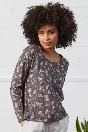 Nomads - Easy Fit Print Top - Seal