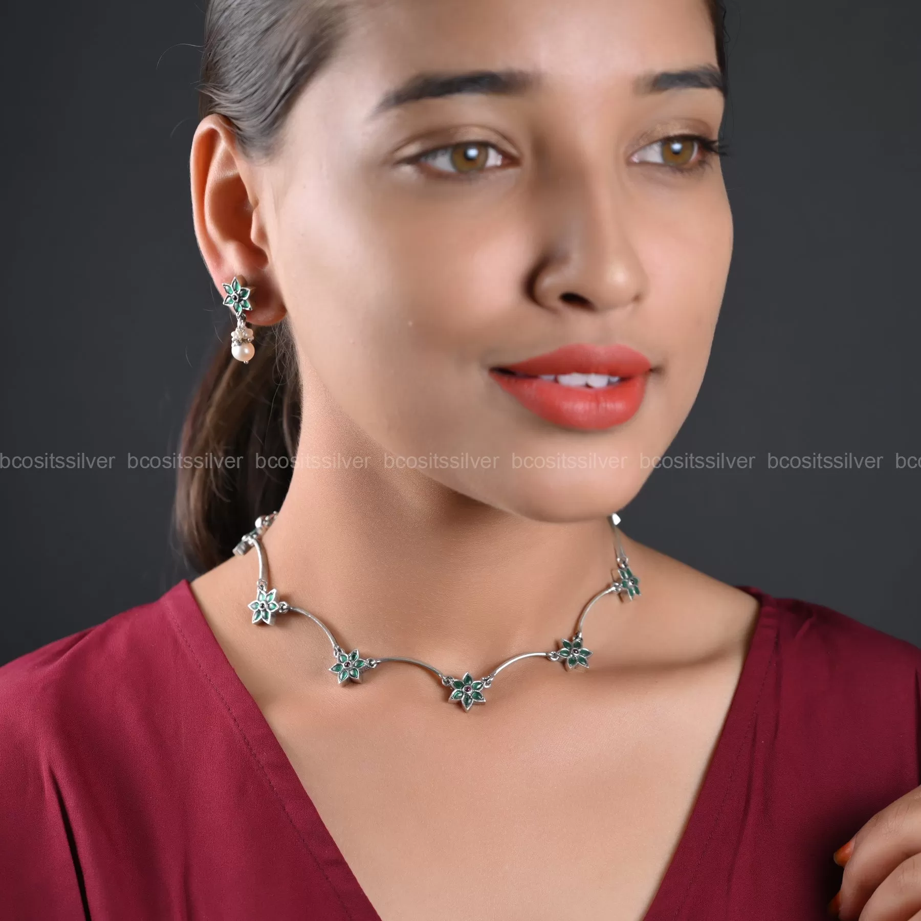 Oxidized Neckpiece - 1236