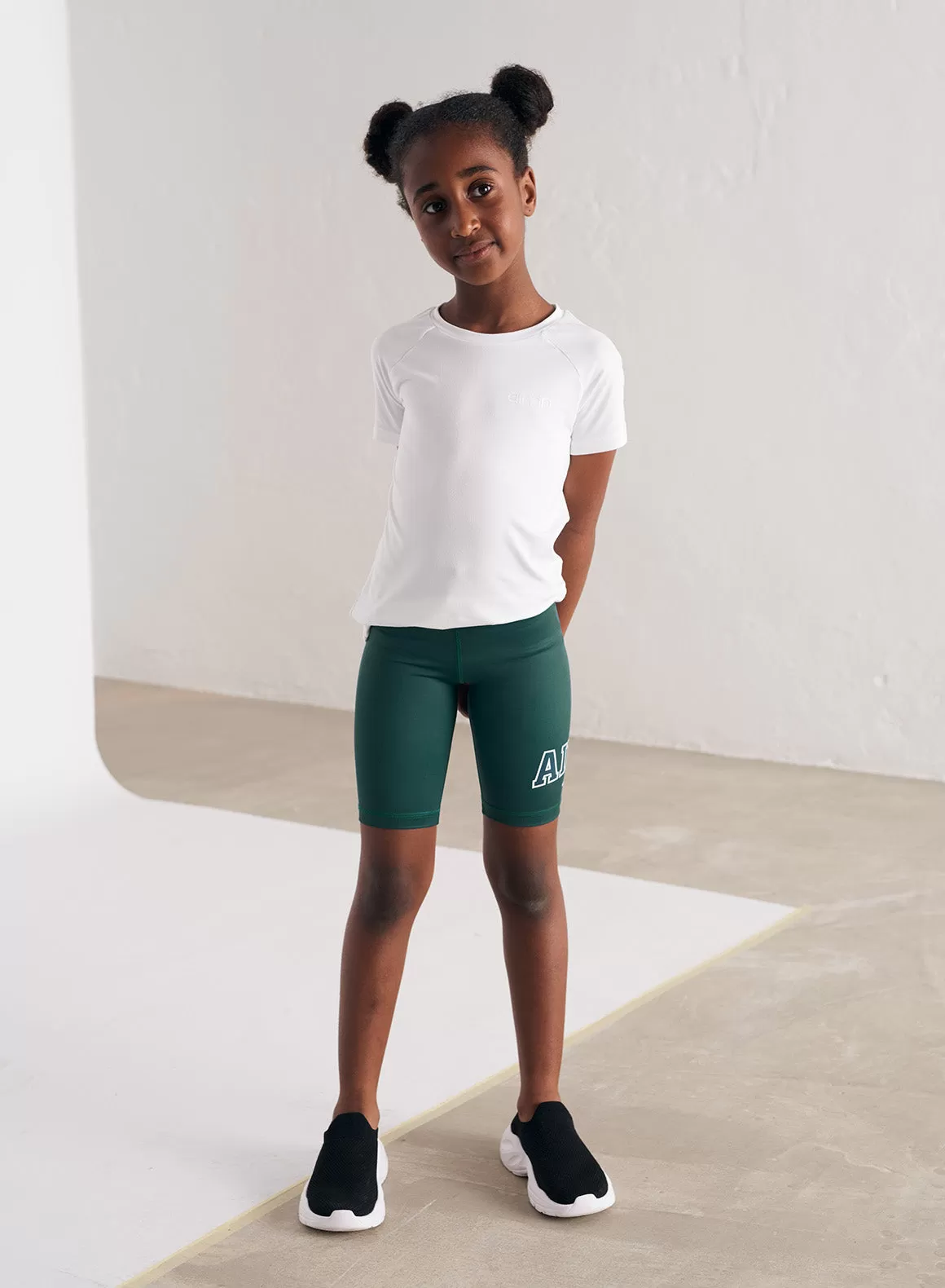 Pine Green Mini Biker Shorts