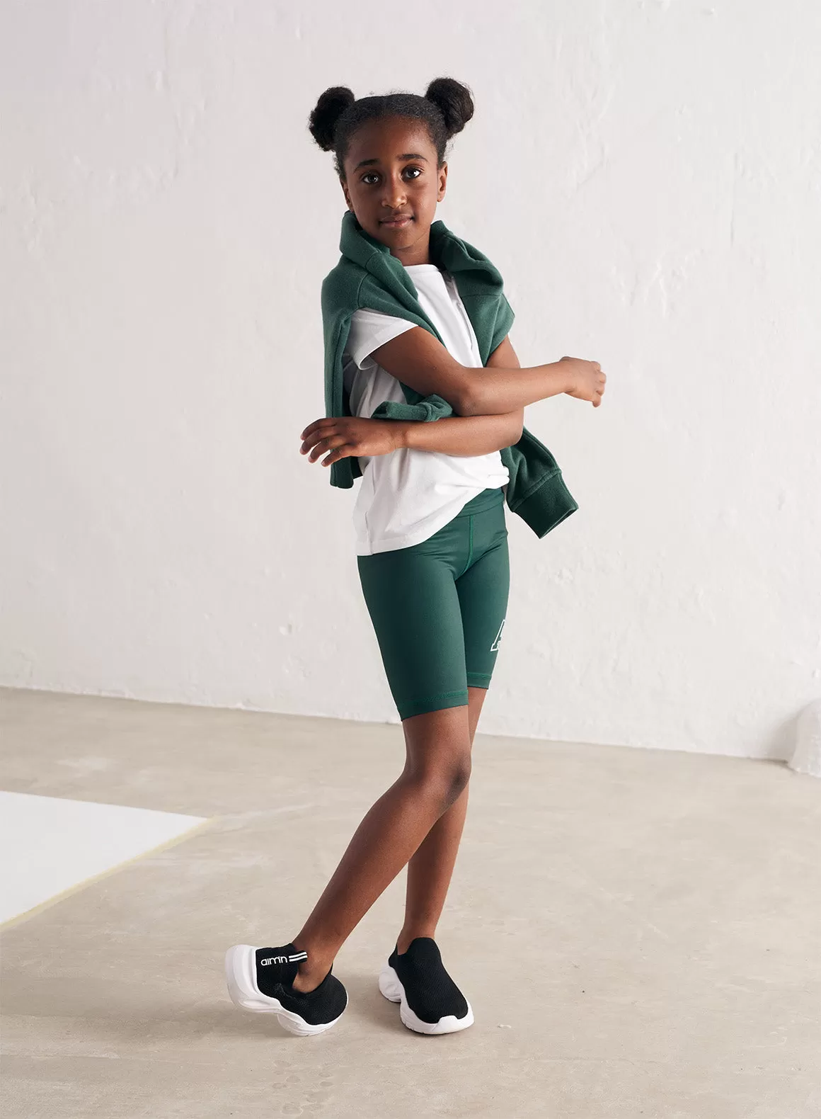 Pine Green Mini Biker Shorts