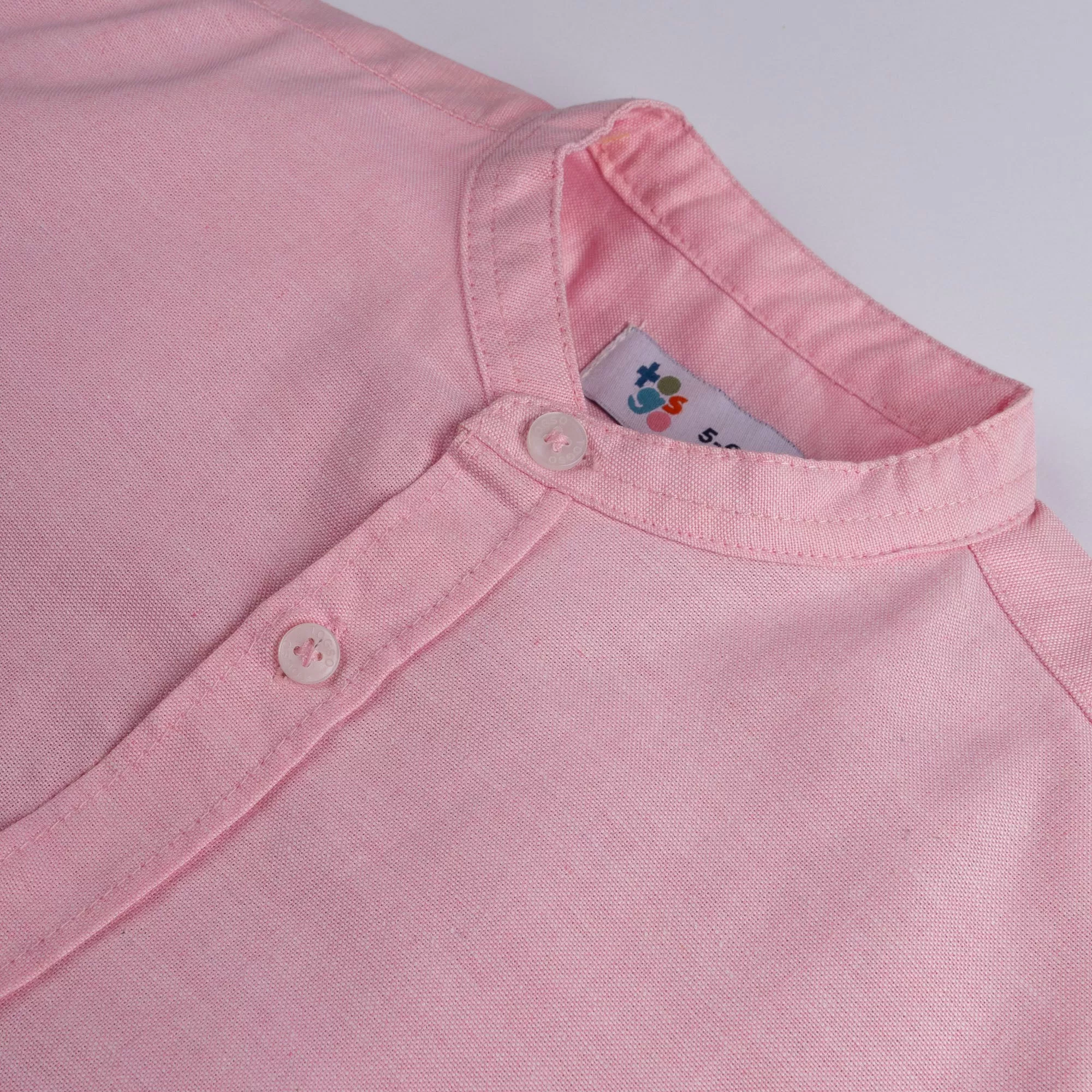 Pink Half Sleeves Casual Cotton Shirt