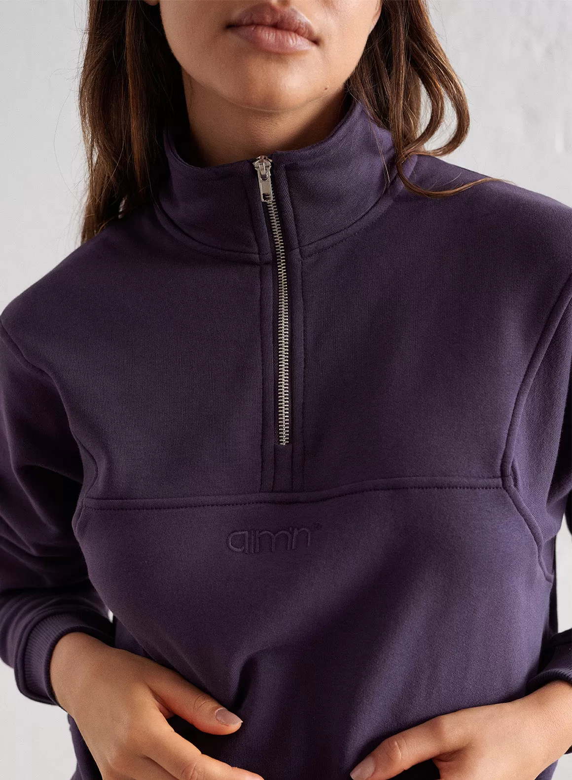 Plum Logo Sweat Half Zip