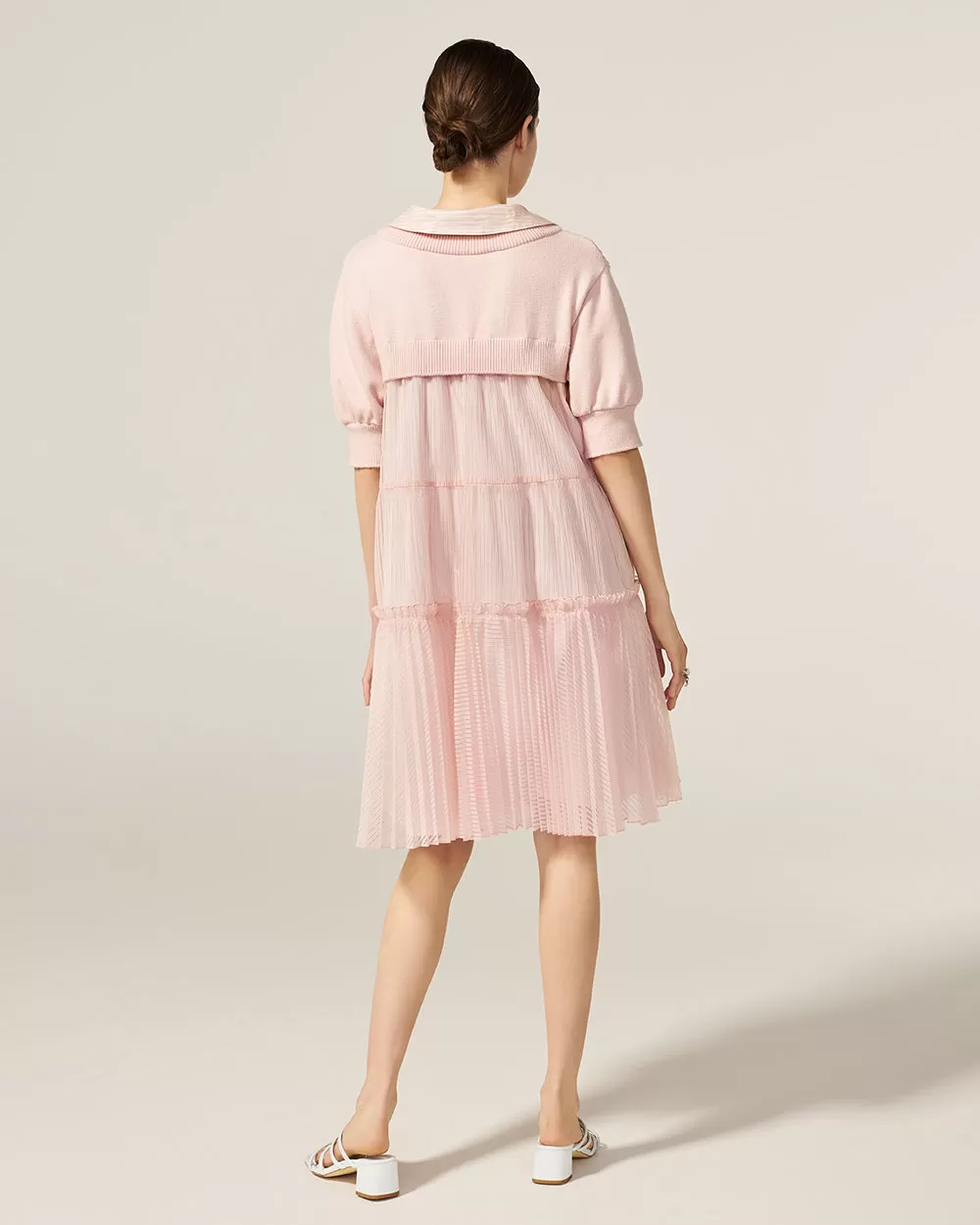 Powder Pink Forest Hills Knit Dress