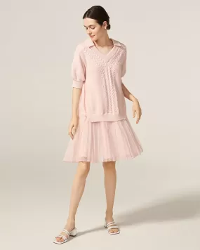 Powder Pink Forest Hills Knit Dress