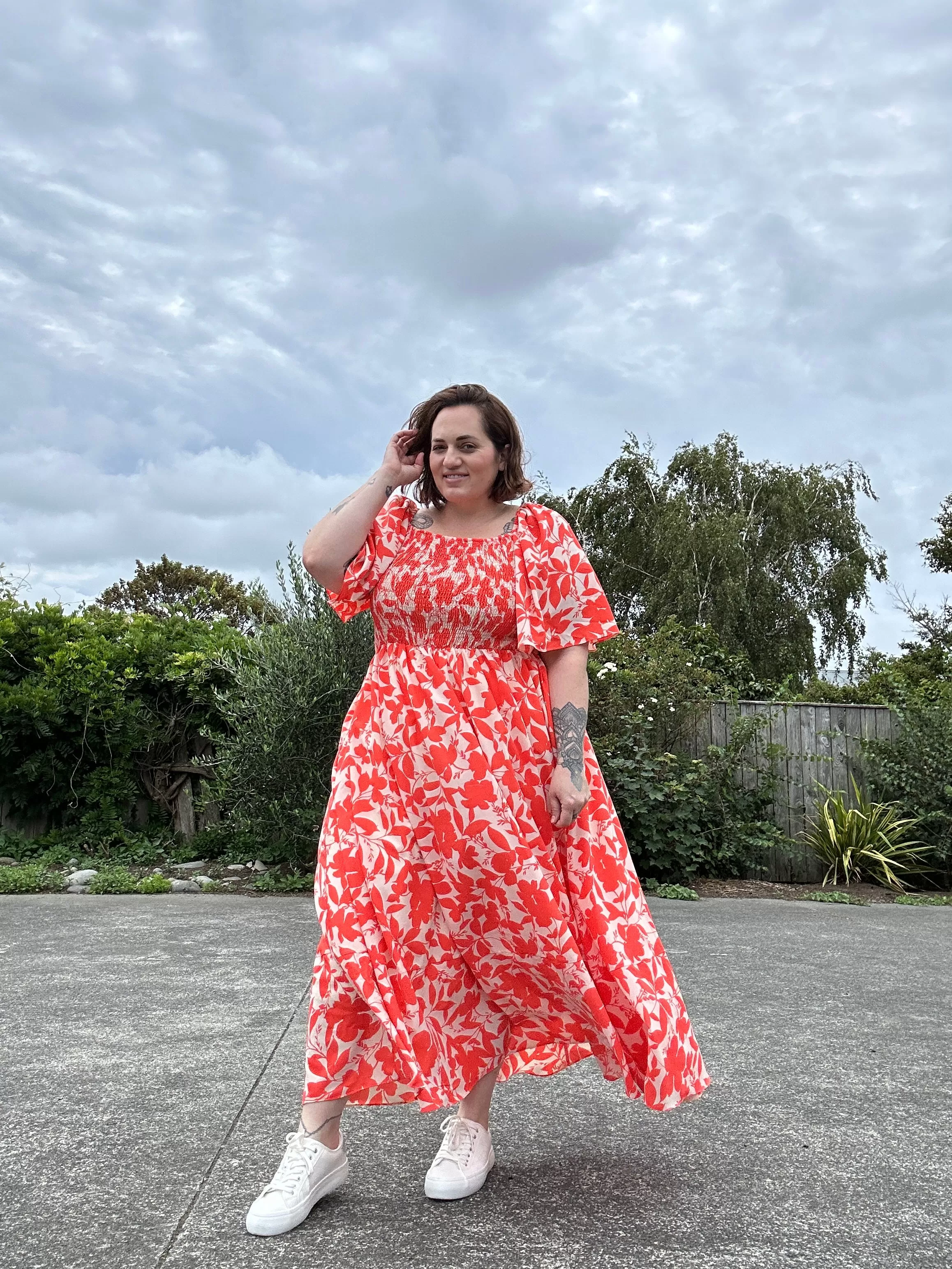 Priscilla Maxi Dress - Orange Floral