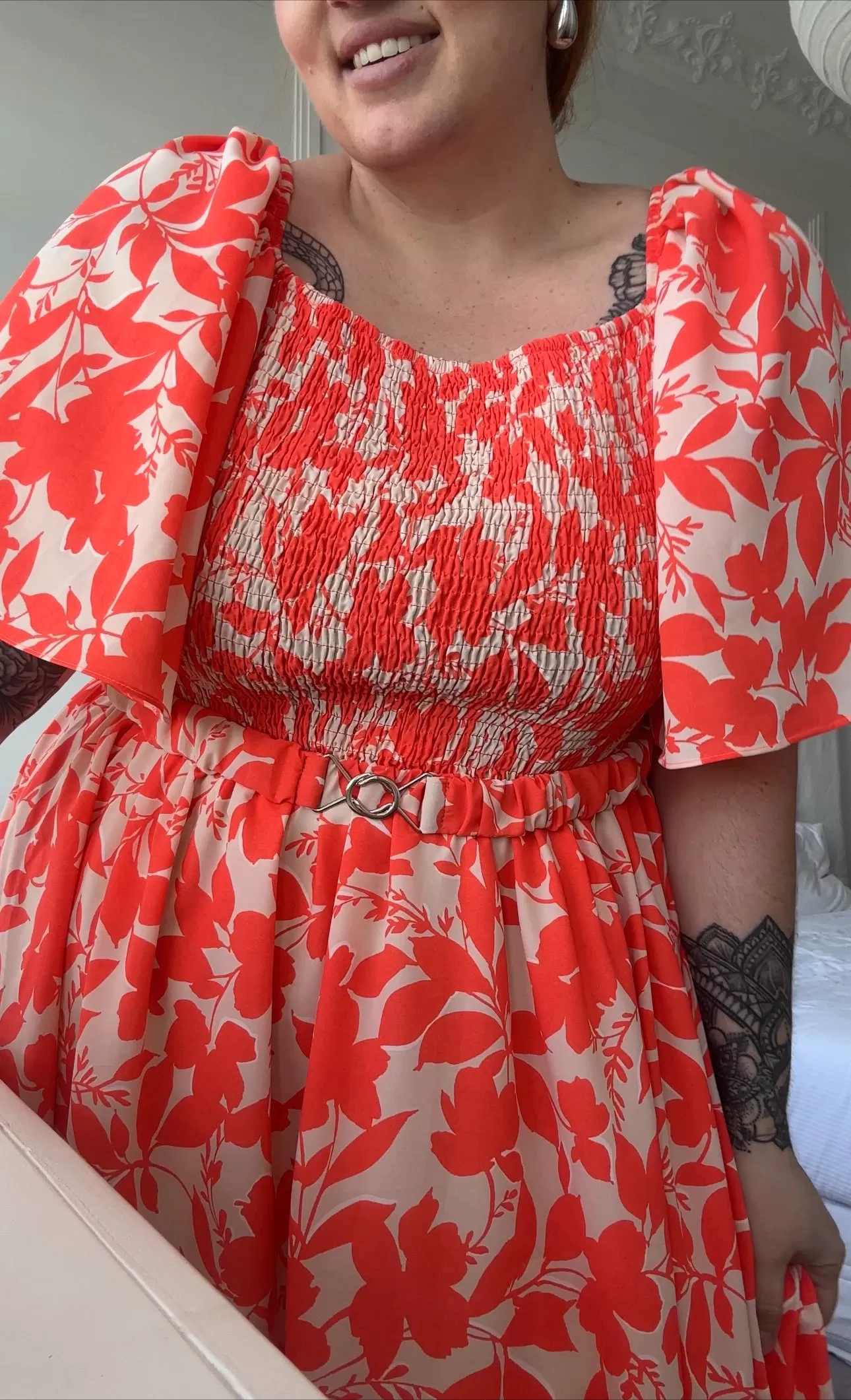 Priscilla Maxi Dress - Orange Floral