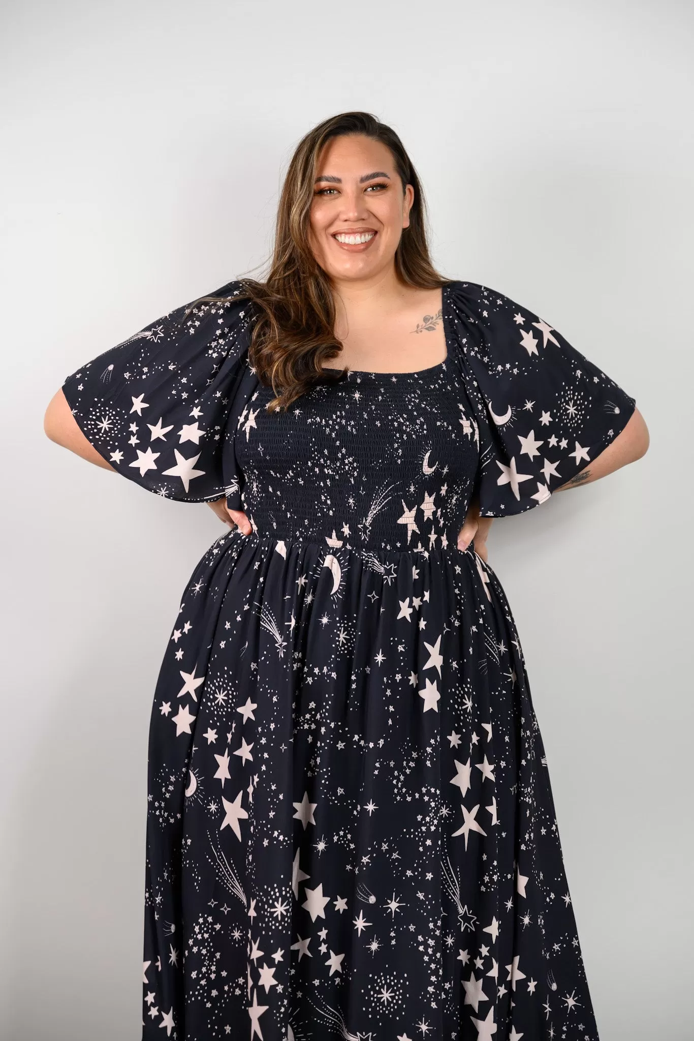 Priscilla Maxi Dress - Star print