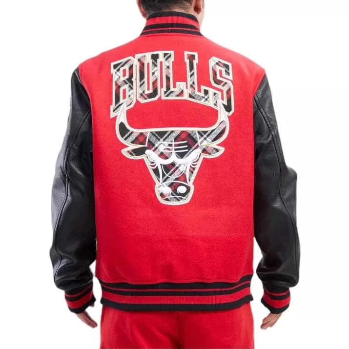 Pro Standard Nba Chicago Bulls Pro Prep Wool Varsity Jacket (Red/Black)