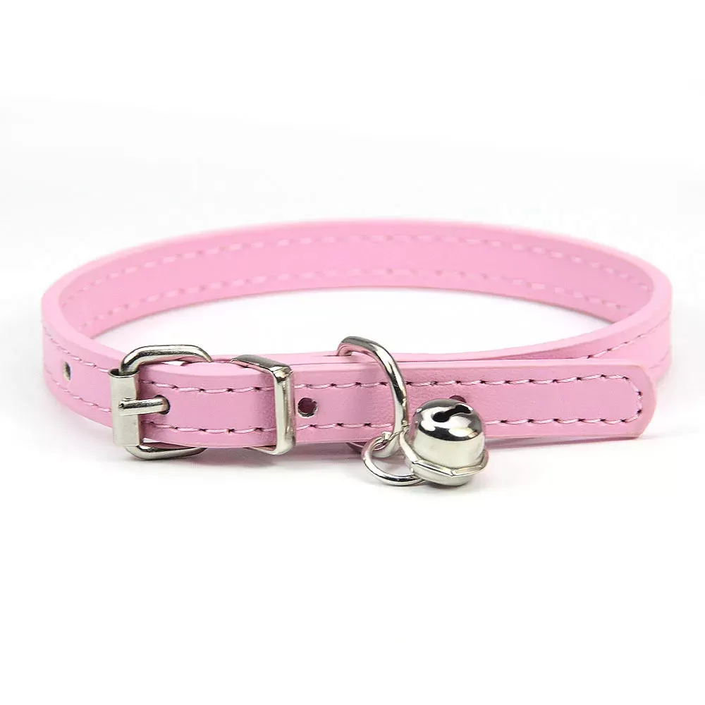 PU Leather Leash Pet Dog Collar Sweet Cats Supplies Pet Collars Pink Dog Collar Collar Dog Accessories