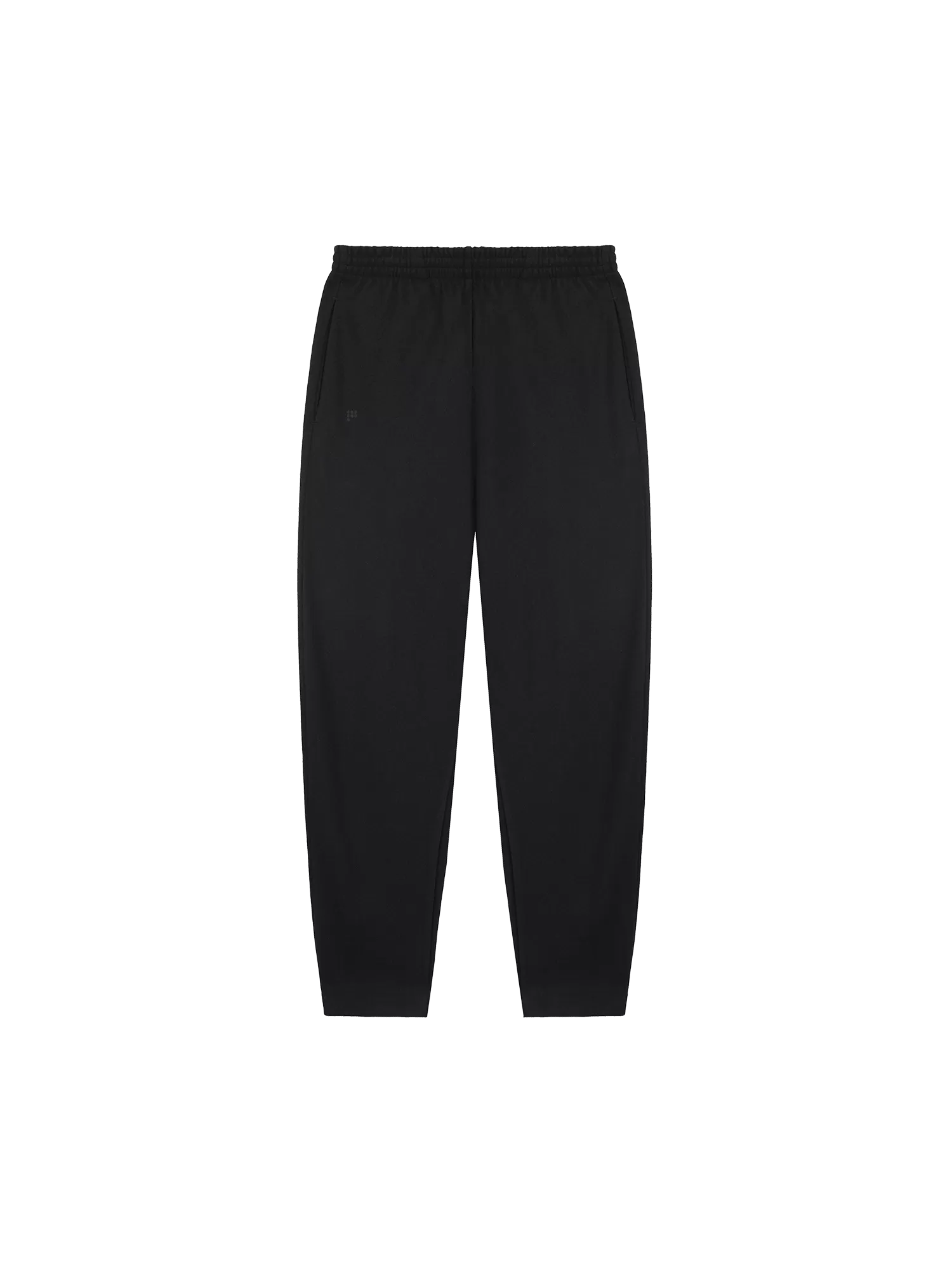 Recycled Wool Jersey Barrel-Leg Track Pants—black