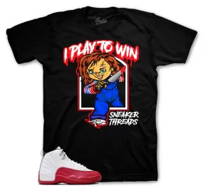 Retro 12 Cherry Shirt - Play To Win - Black