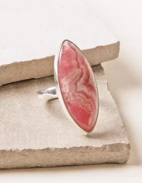 Rhodochrosite Gemstone Ring - Adjustable size 7-9