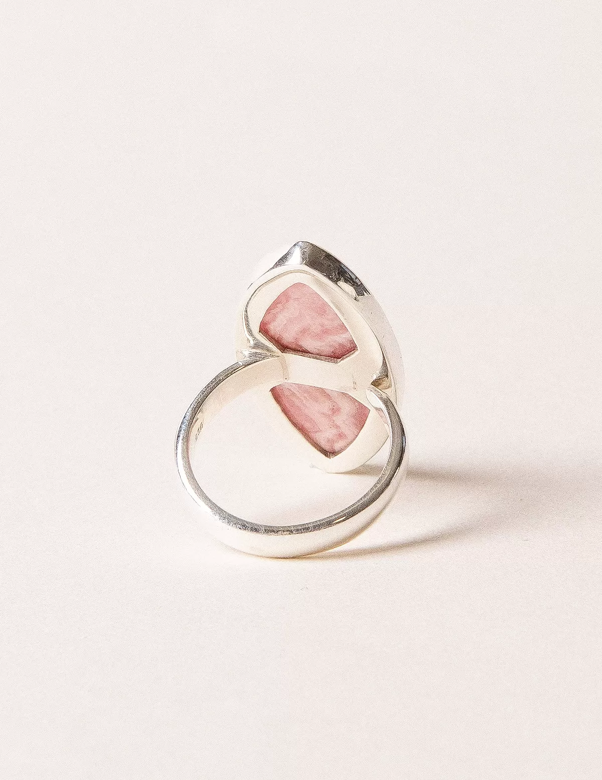 Rhodochrosite Gemstone Ring - Adjustable size 7-9