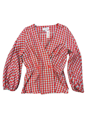 Size L - Collective Closets Red and Blue Check Top