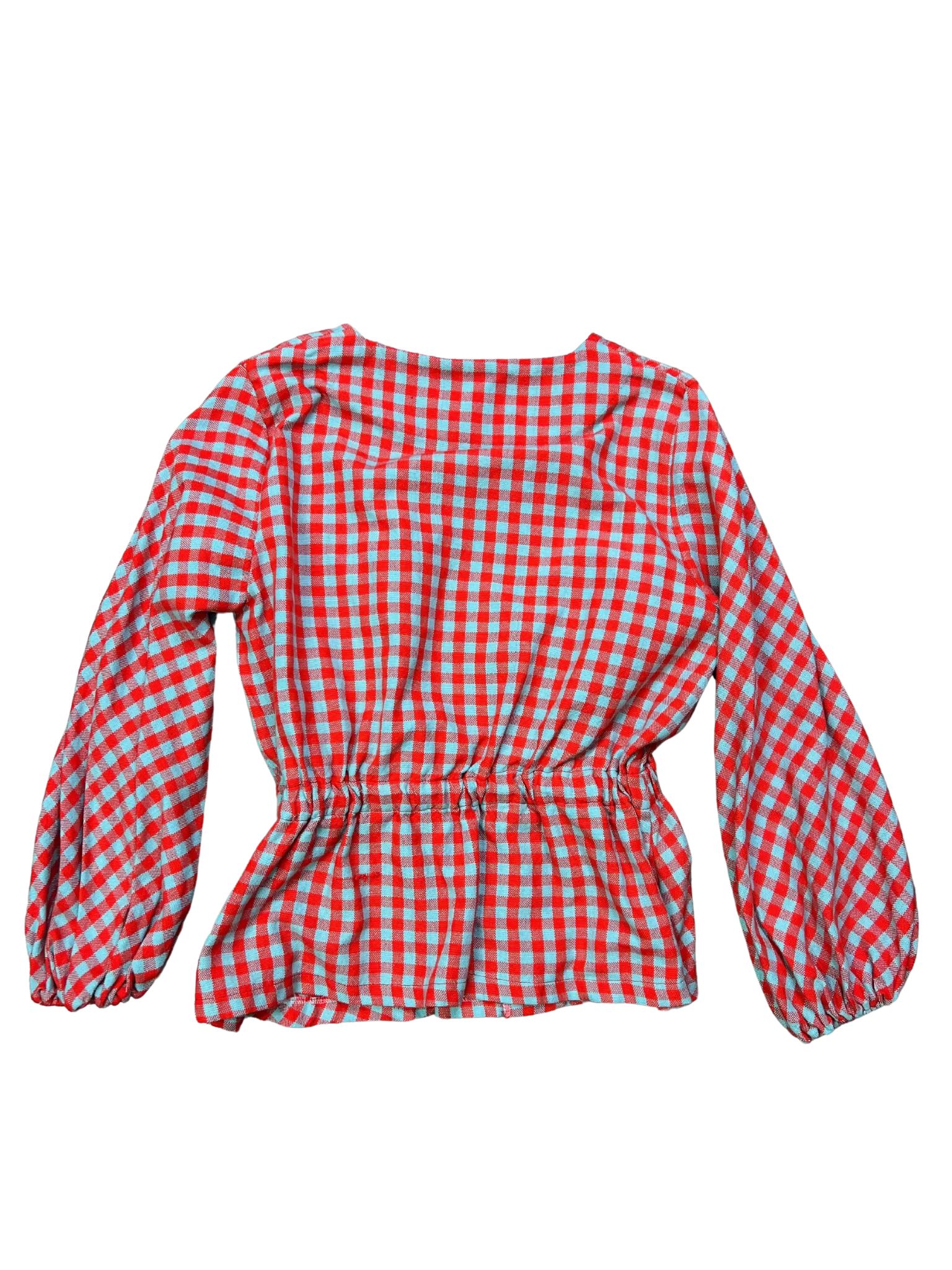 Size L - Collective Closets Red and Blue Check Top