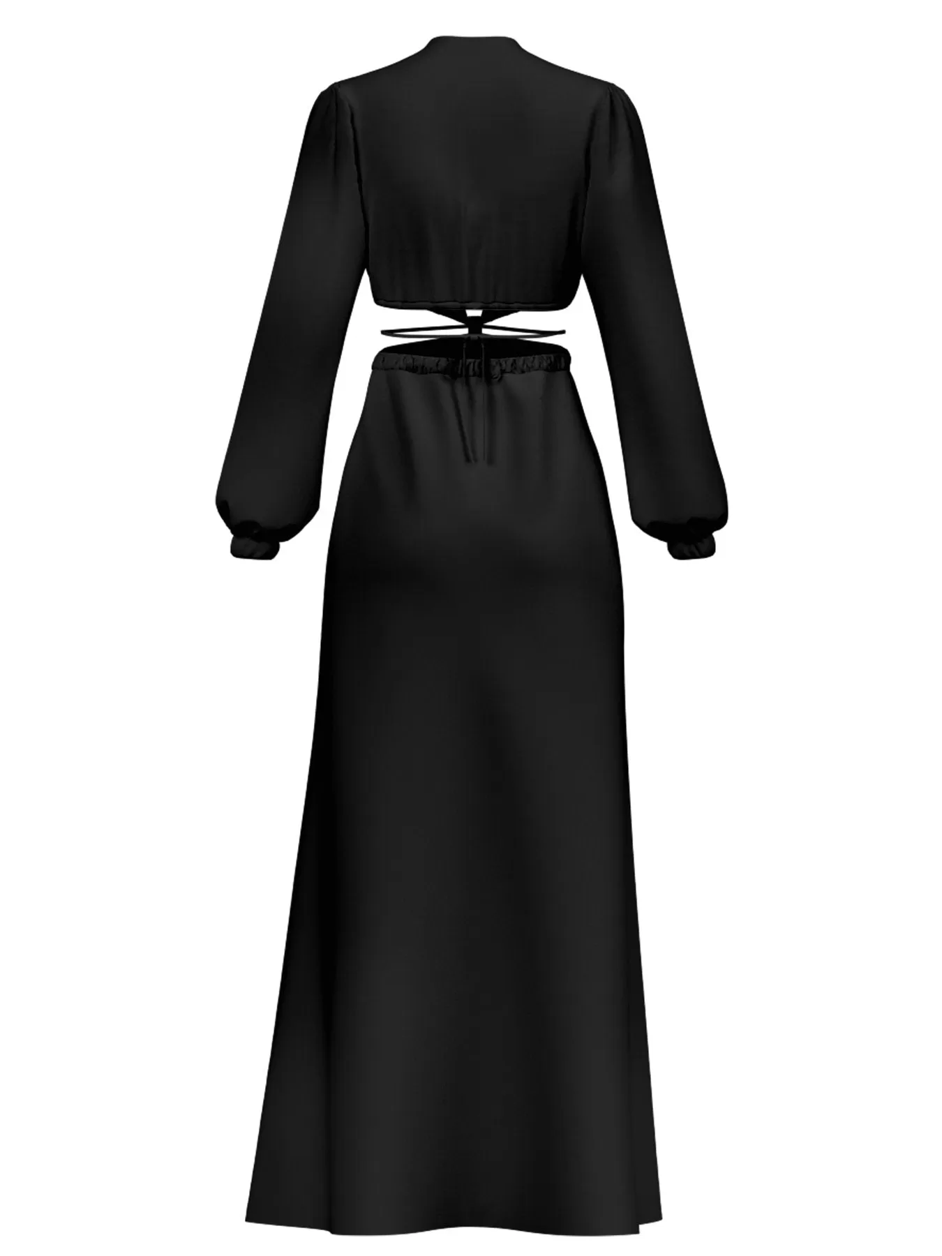 Sustainable Amal Dress - Solid Noir