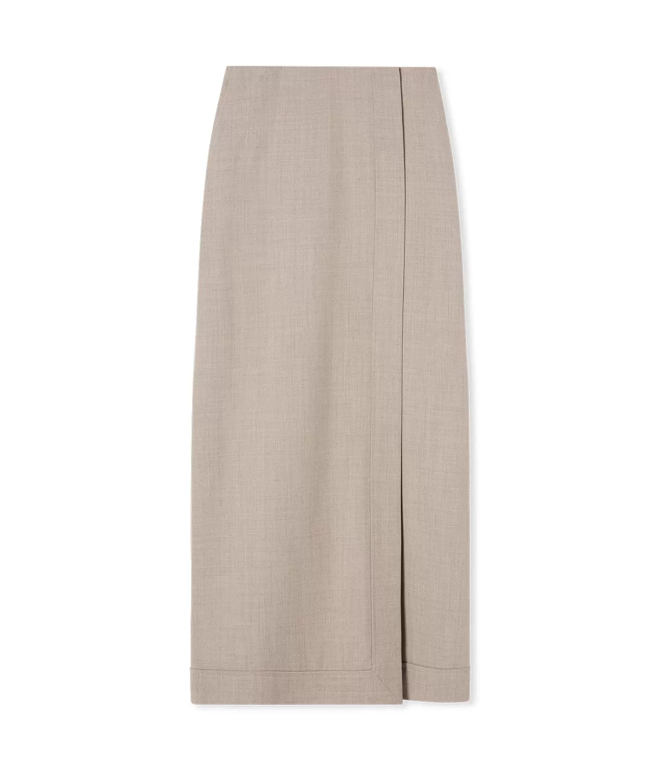 THE JOAN WRAP SKIRT- ALMOND