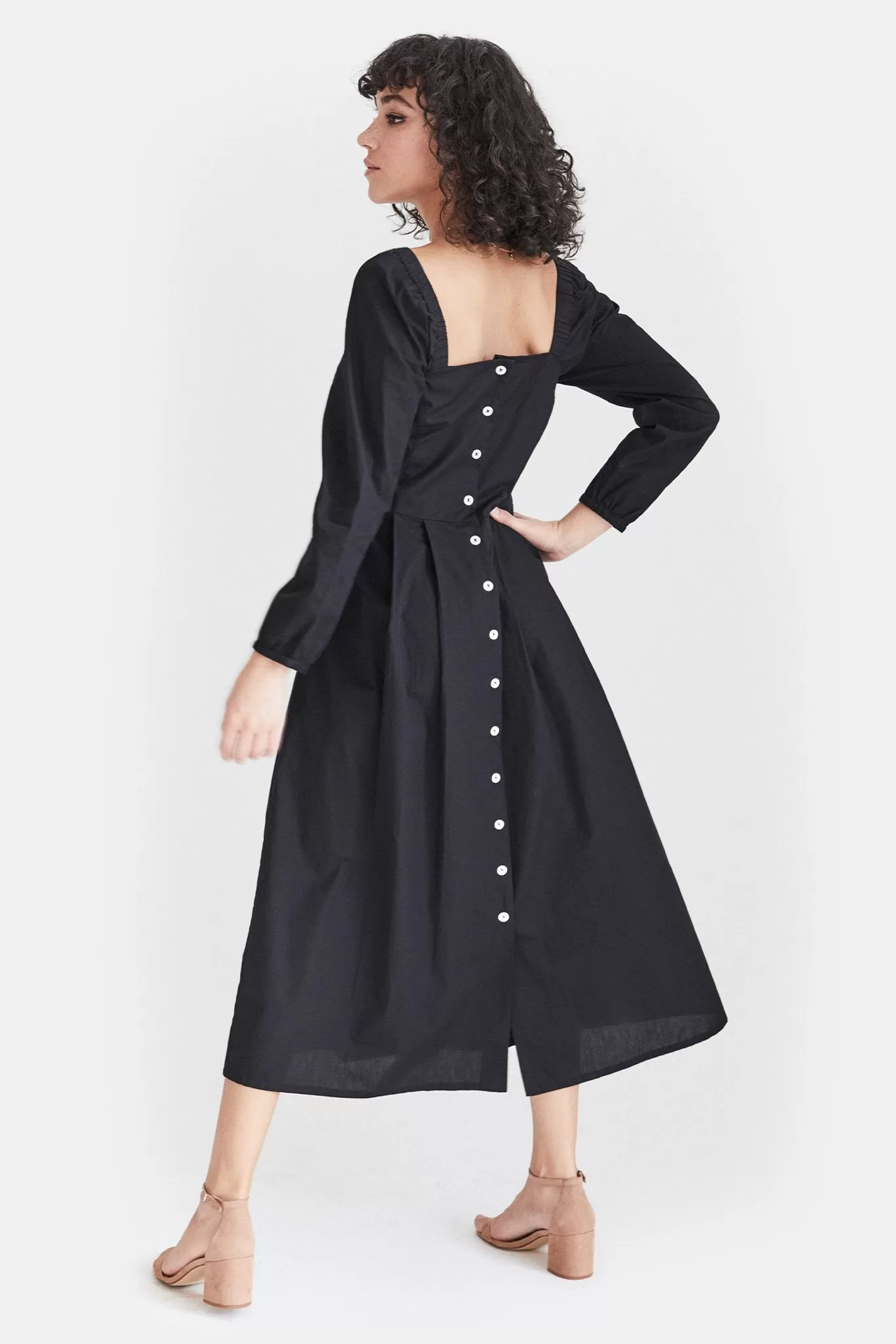 The Square Neck Midi Dress