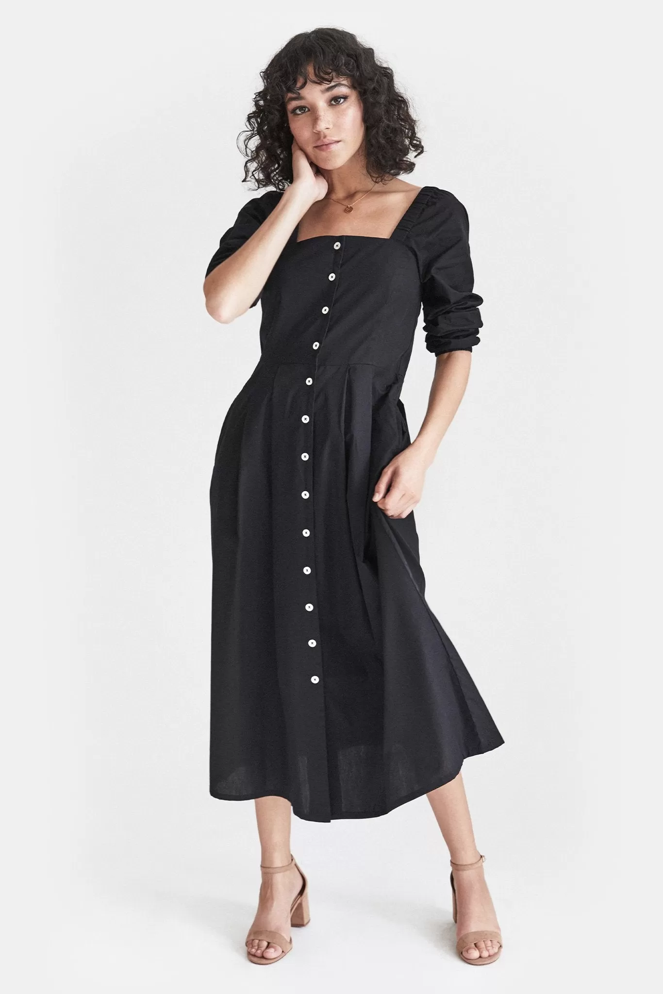 The Square Neck Midi Dress