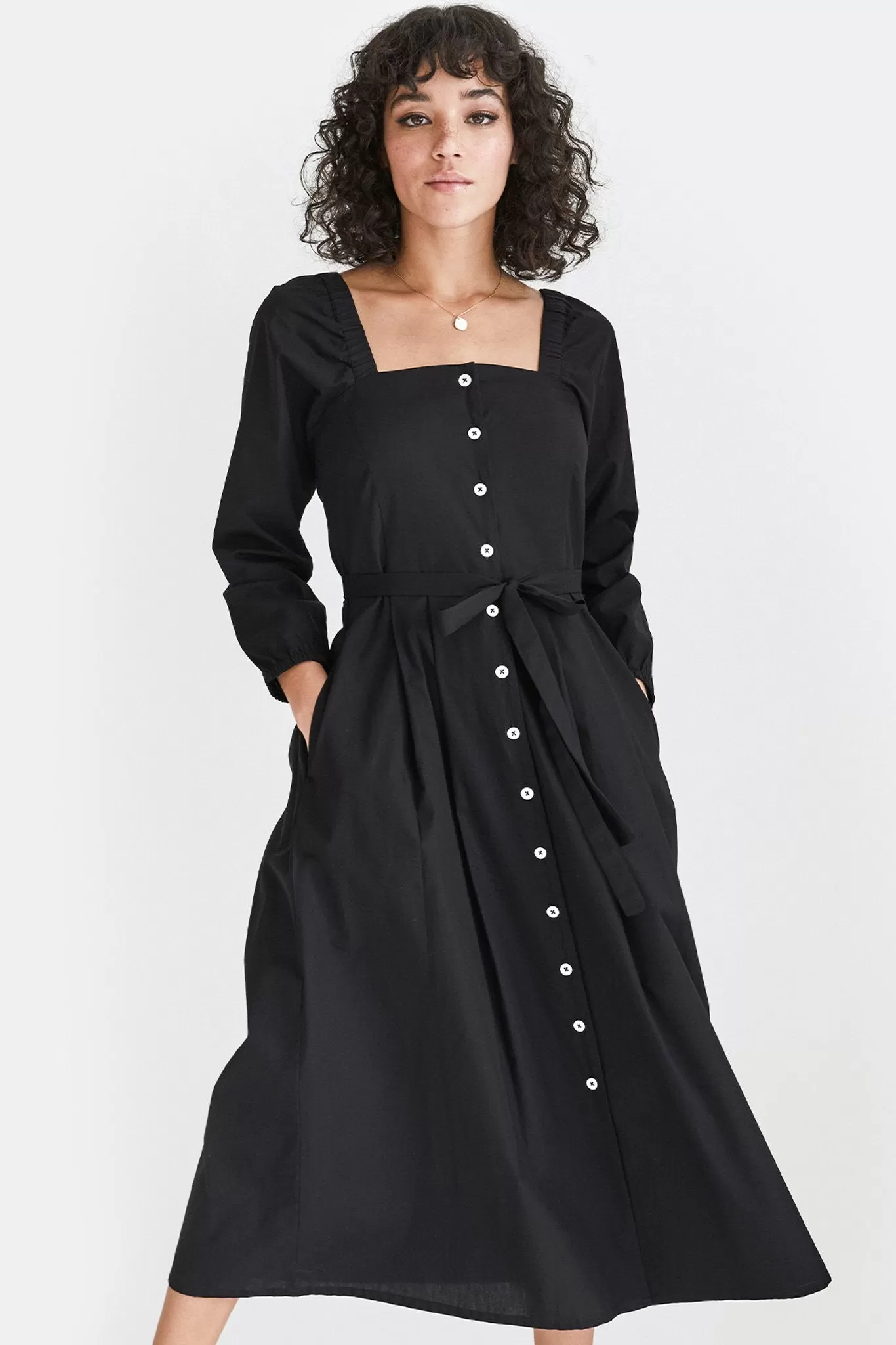 The Square Neck Midi Dress