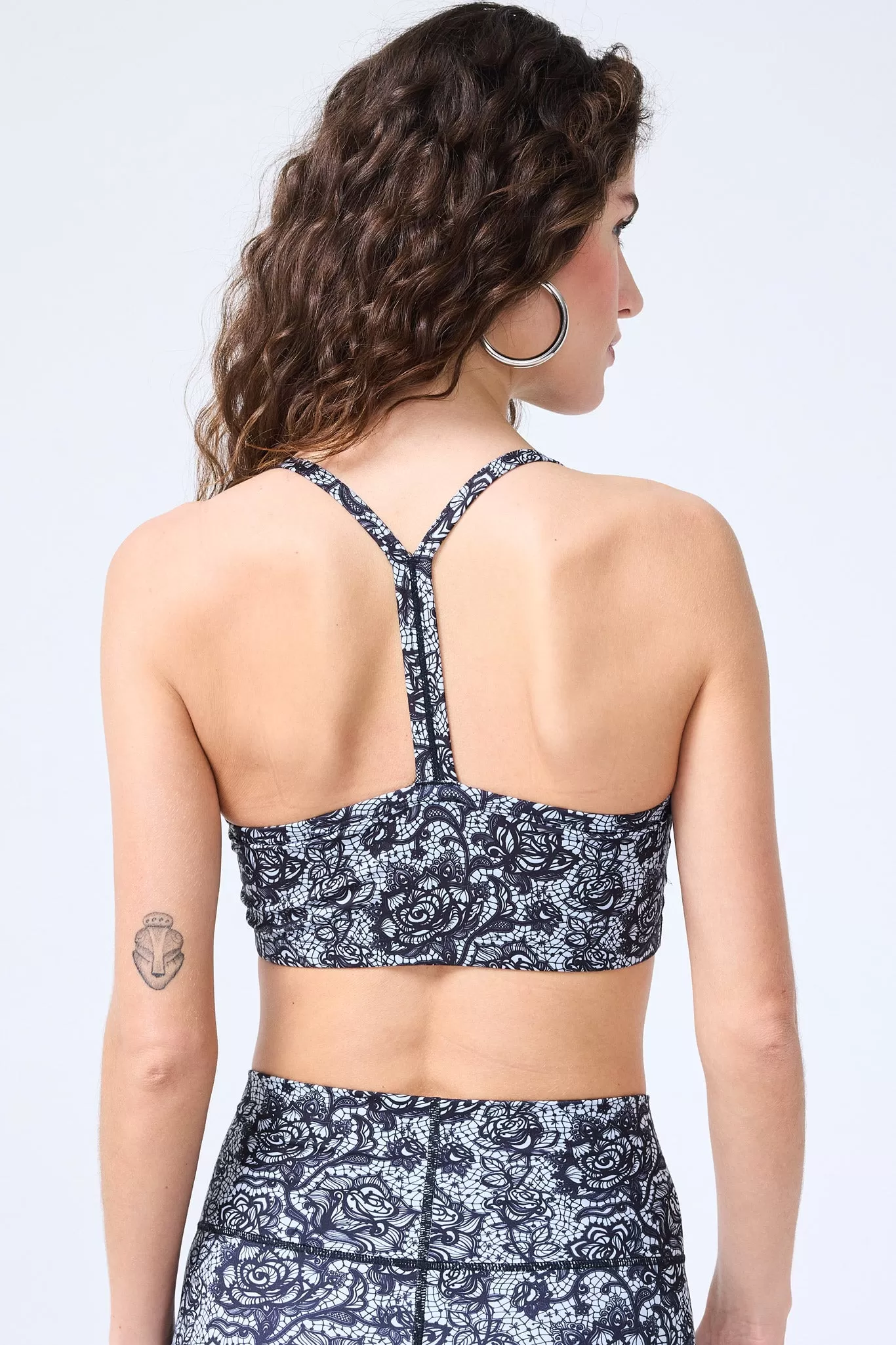 TLC Printed Y-Back Bralette in Lace