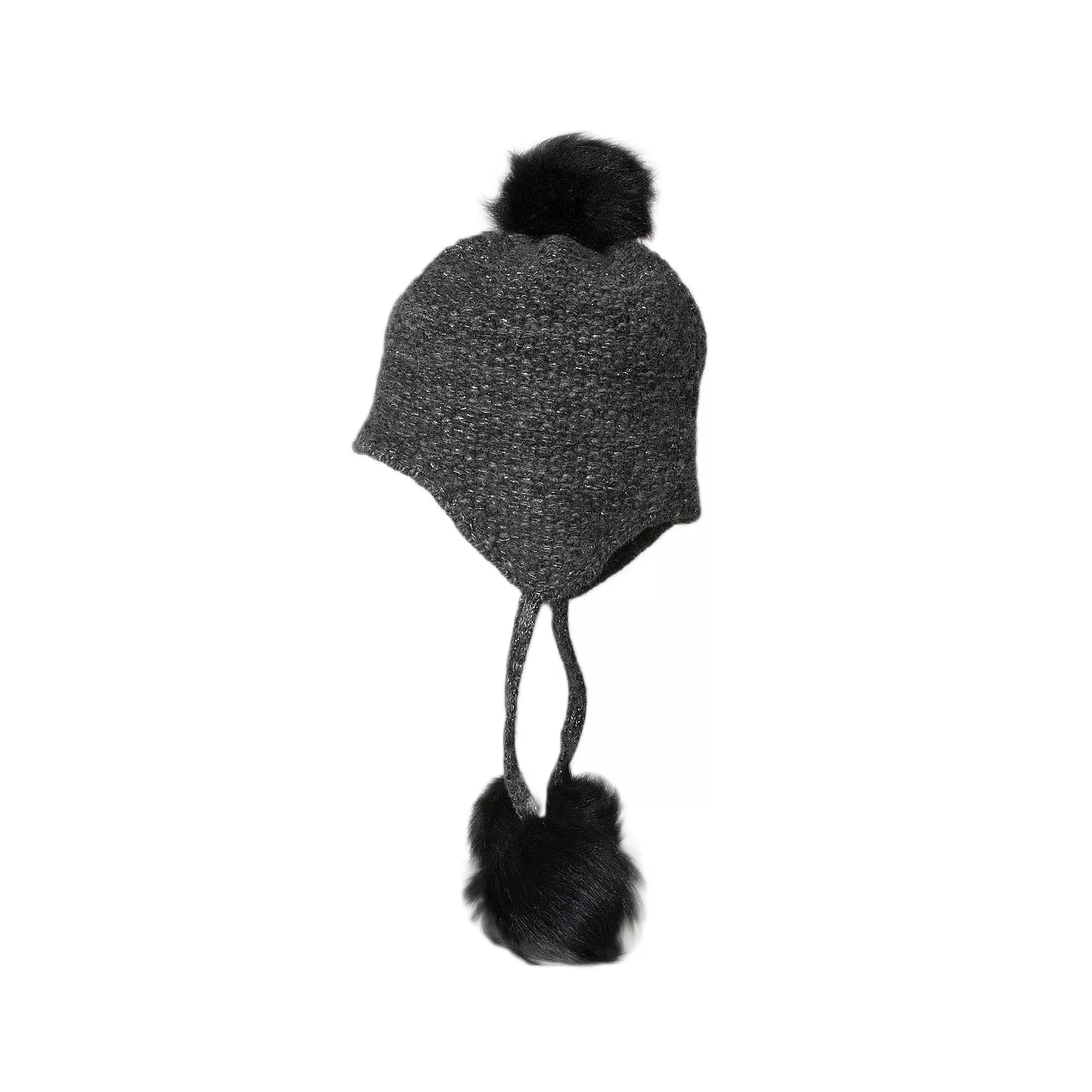 UGG Tri Pom Cashmere Charcoal Heather Hat - Women's