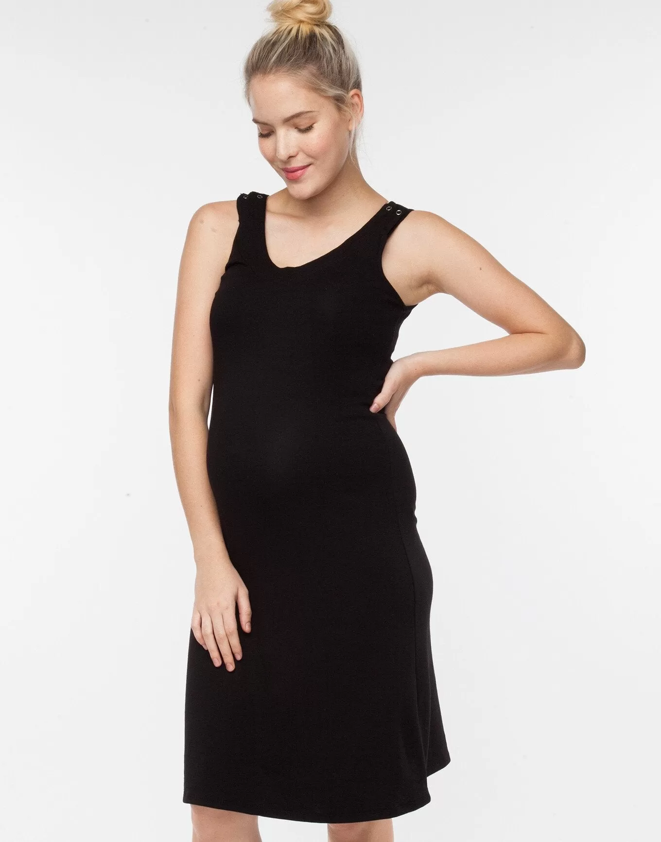 V-Neck Nursing Dress