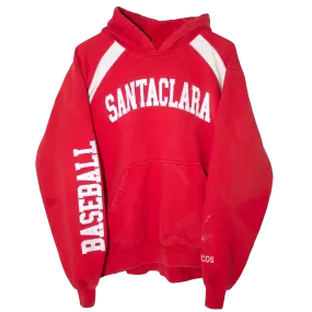 Vintage Embroidered Santaclara Broncos Baseball Hoodie Red/White (L)