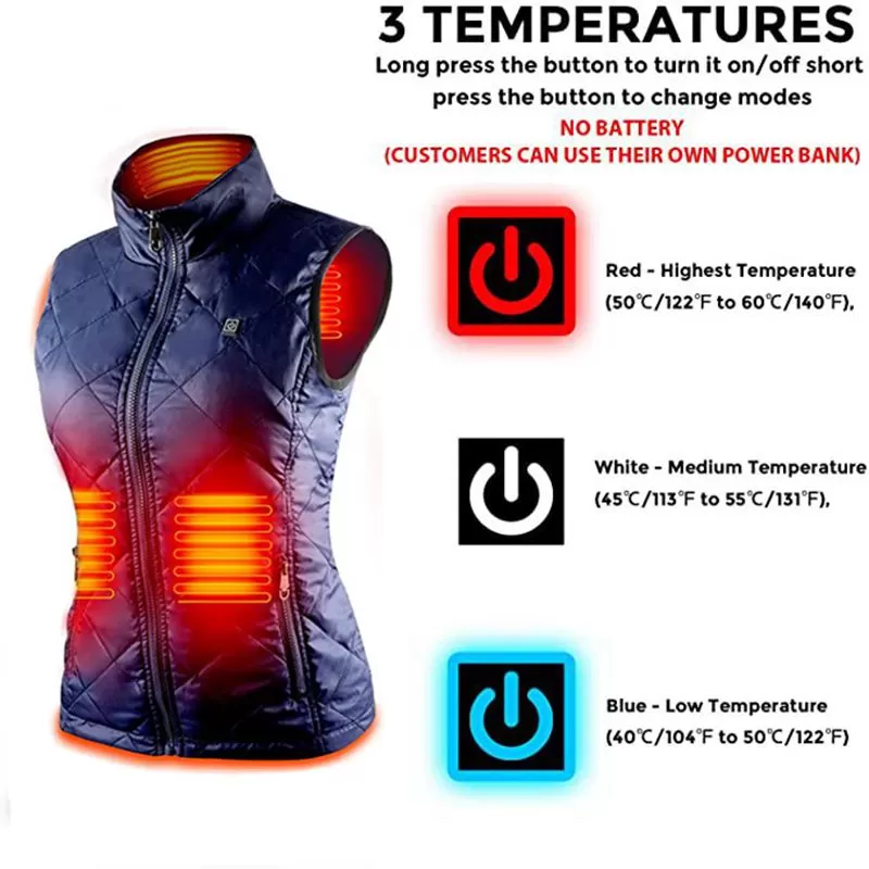 Winter Cotton Vest USB Jacket