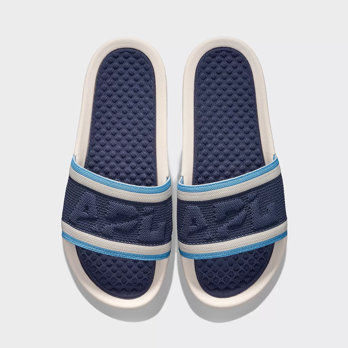 Women's Big Logo TechLoom Slide Sea Salt / Coastal Blue / Navy