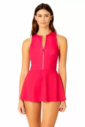 Women's Solid Athletic Swim Dress