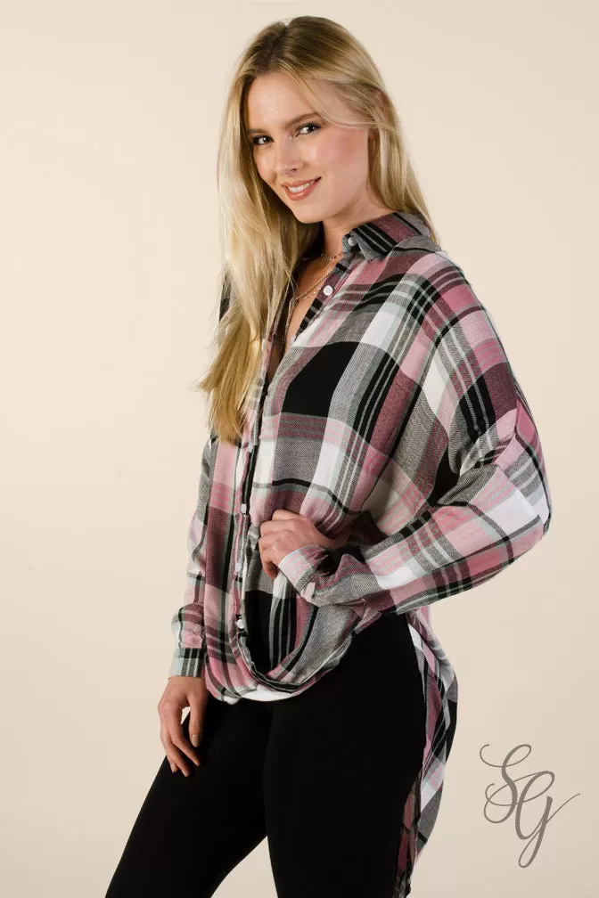 Women's Sweetie Pie Plaid Blouse