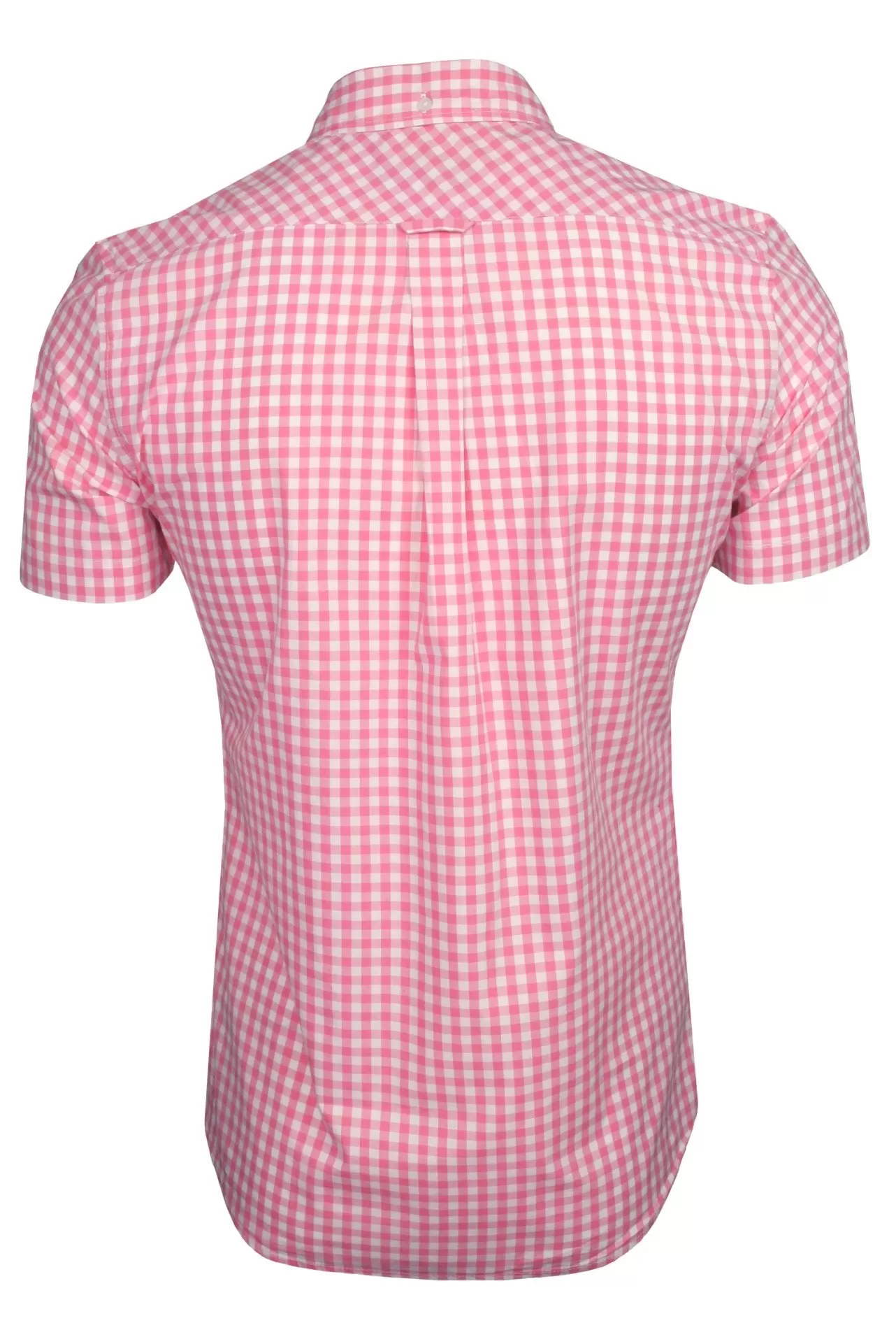 Xact Mens Cotton Gingham Check Shirt - Short Sleeved